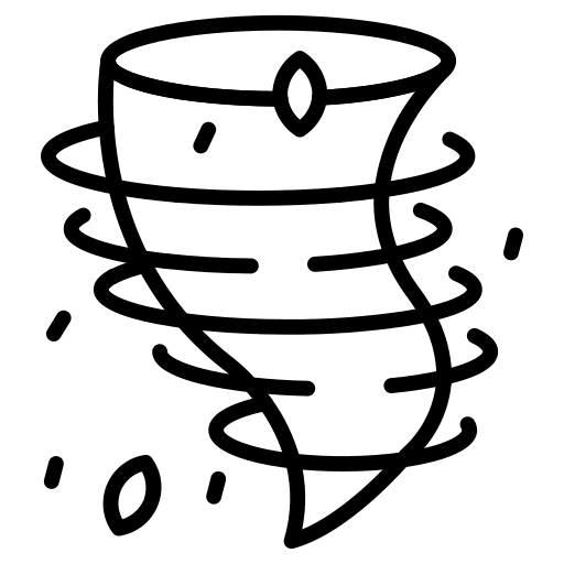 Typhoon hurricane vortex natural disaster icon
