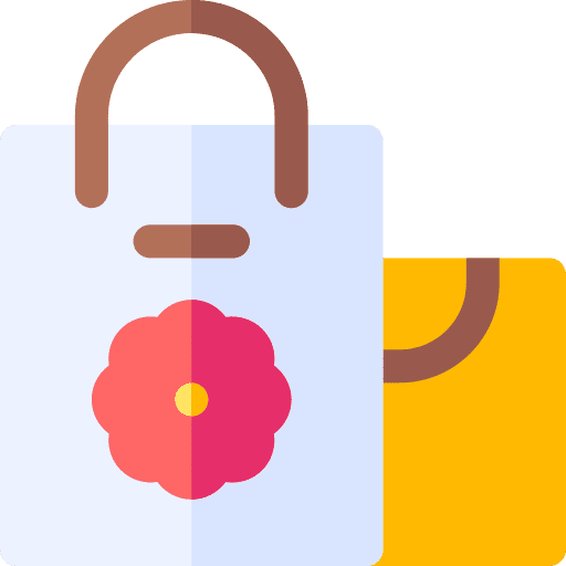 Bag spring sale commerce and shopping icon