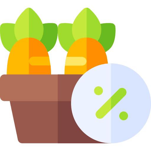 Carrot buy discount commerce and shopping icon