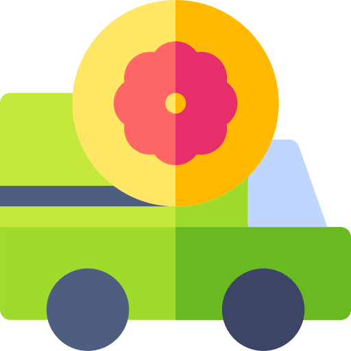 Delivery vehicle transportation shipping and delivery icon