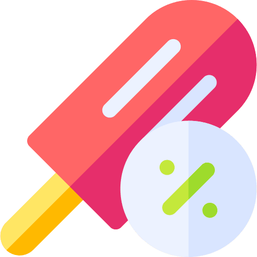 Ice cream spring discount commerce and shopping icon