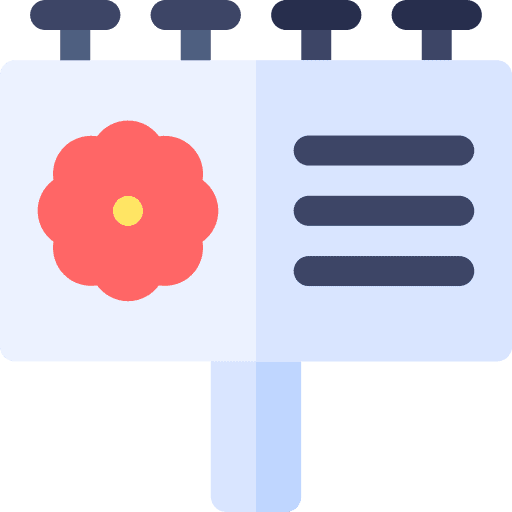 Billboard sales commerce and shopping publicity icon
