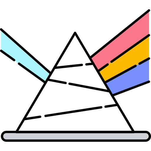 Prism color education reflection icon