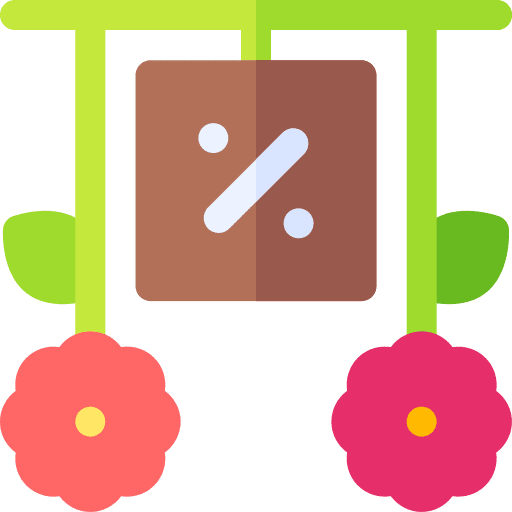 Sale flower spring signal icon