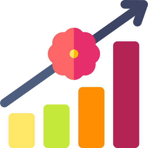 Sales bars chart business and finance line graph icon
