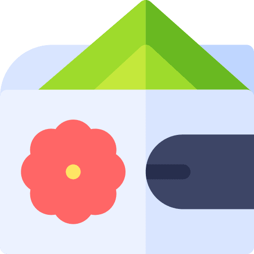 Wallet wallet cash flower icon