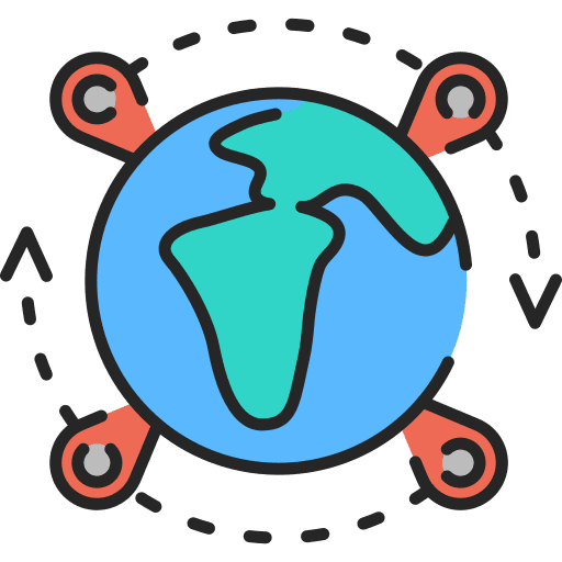 Emigration location travel planet icon