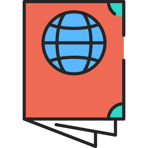 Passport travel emigration document icon Passport travel emigration document icon