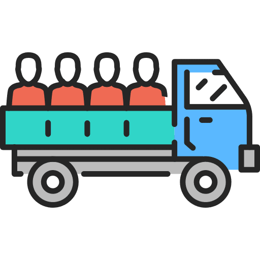 Pickup truck emigration pickup truck illegal icon