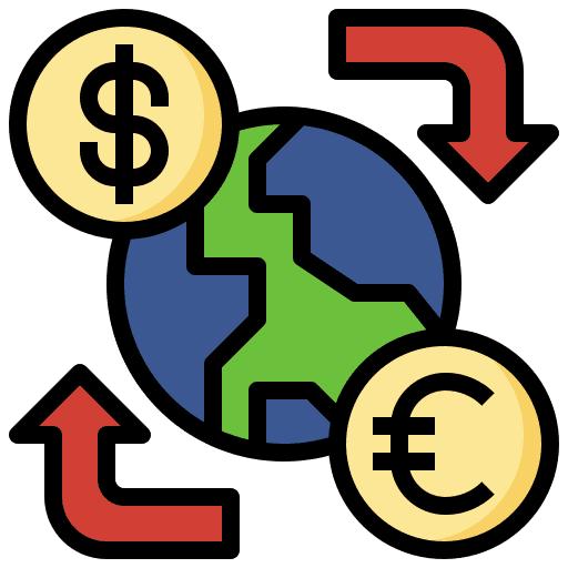 Trade business and finance dollar money exchange icon Trade business and finance dollar money exchange icon
