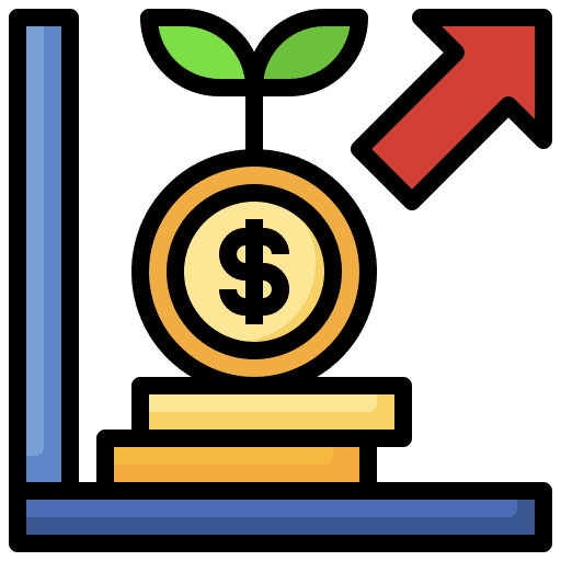 Diagram analytics business and finance investment icon Diagram analytics business and finance investment icon