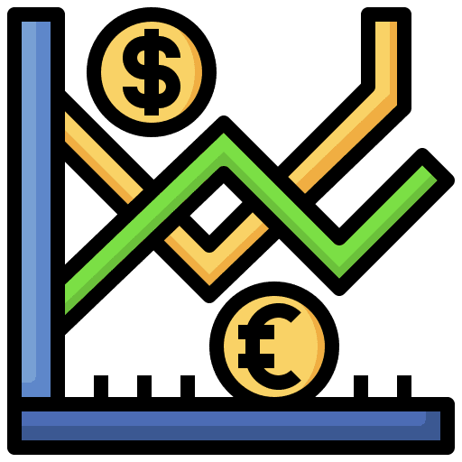 Line chart report growth arrow icon Line chart report growth arrow icon