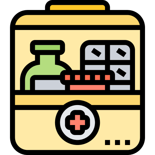 First aid kit hospital medication healthcare and medical icon First aid kit hospital medication healthcare and medical icon