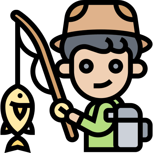 Fishing rod outdoor hobby hobbies and free time icon