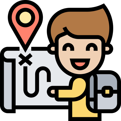 Trail location hiking nature icon