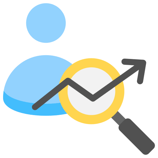 Audience customer grow analytics icon Audience customer grow analytics icon