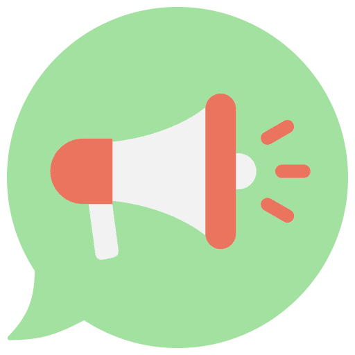 Online marketing chat digital marketing announcement icon