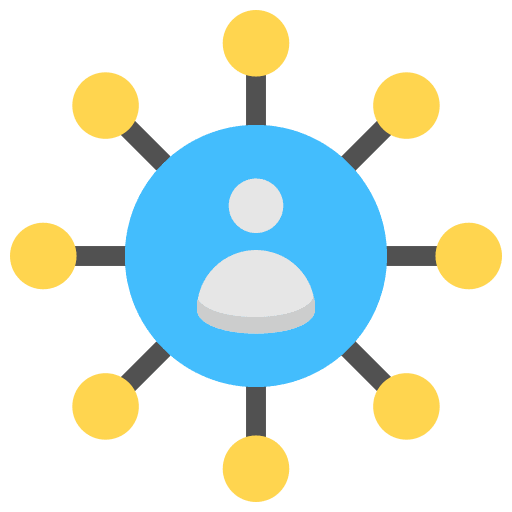 Public relation user ambassador marketing icon