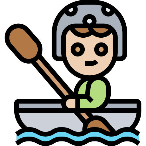 Rowing man water canoe icon Rowing man water canoe icon