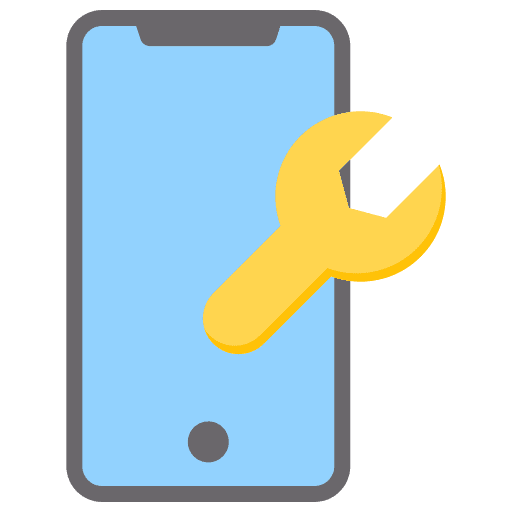 Smartphone electronics wrench setup icon