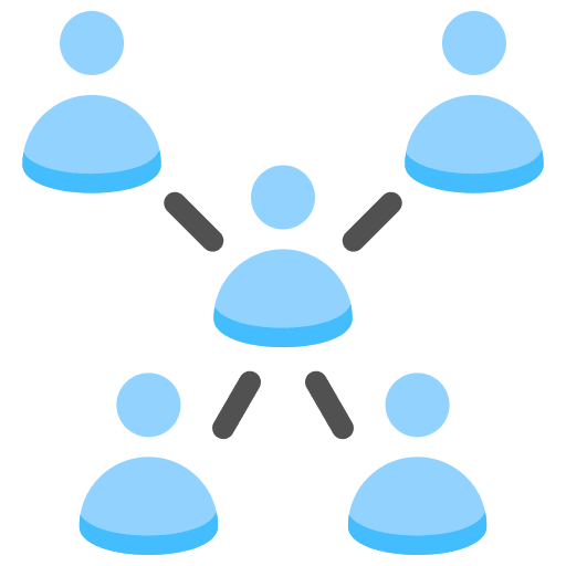 Viral marketing affiliate connection network icon