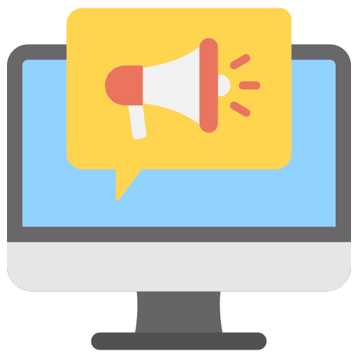Broadcast campaign conversation social marketing icon Broadcast campaign conversation social marketing icon