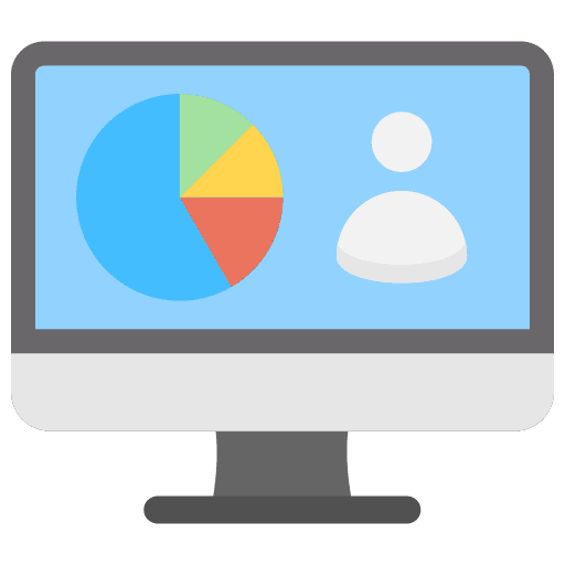 Customer behavior monitor statistics customer behavior icon Customer behavior monitor statistics customer behavior icon