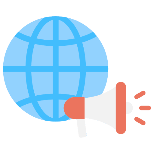 Global marketing advertising commercial publicity icon Global marketing advertising commercial publicity icon