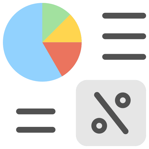 Impression rate statistics marketing business and finance icon Impression rate statistics marketing business and finance icon