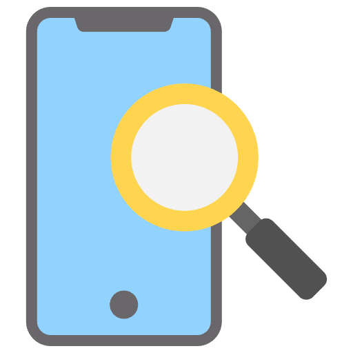 Mobile search commerce and shopping mobile search smartphone icon Mobile search commerce and shopping mobile search smartphone icon