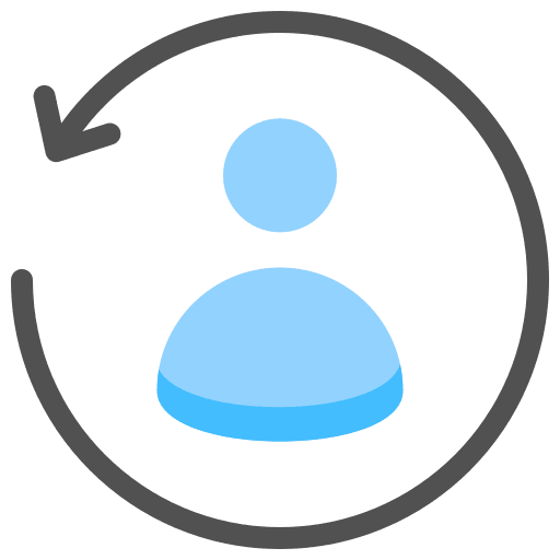 Returning visitor marketing circular arrow reload icon Returning visitor marketing circular arrow reload icon
