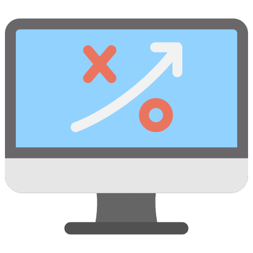 Strategy screen strategy marketing icon Strategy screen strategy marketing icon