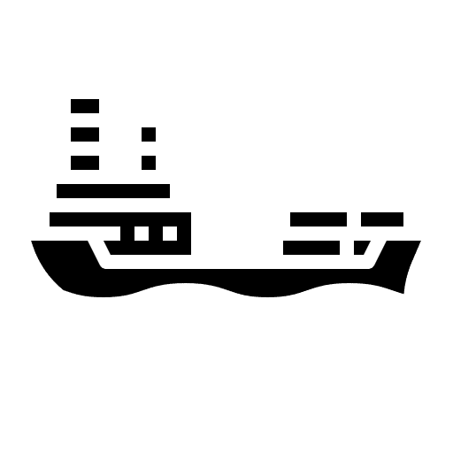Cargo ship transportation shipping and delivery cargo ship icon