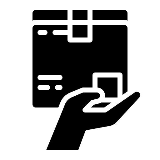 Delivery product hand delivery icon