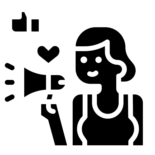 Influencer communications shipping and delivery people icon Influencer communications shipping and delivery people icon