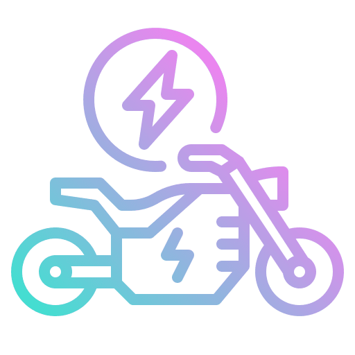 Electric motor electric motor motorbike transportation icon