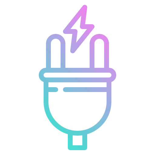 Power plug energy lightning charging icon