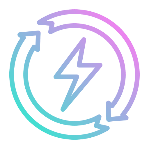 Renewable energy renew arrows energy icon