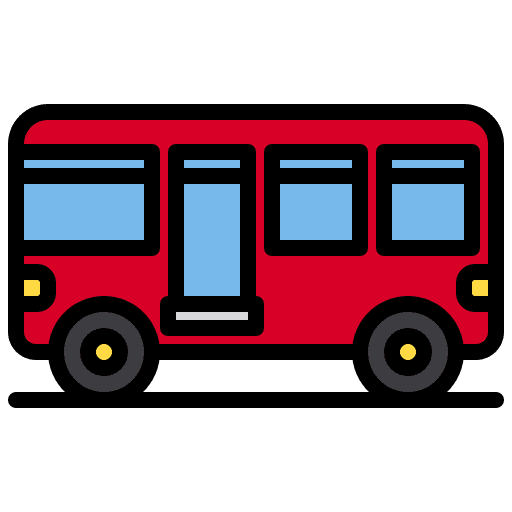 Bus side view transport electric bus icon Bus side view transport electric bus icon