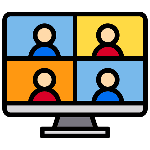 Meeting electronics conference online icon