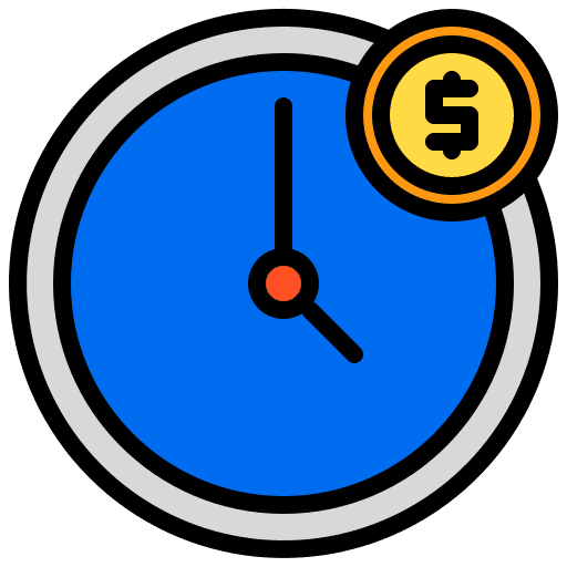 Time is money coin money business and finance icon
