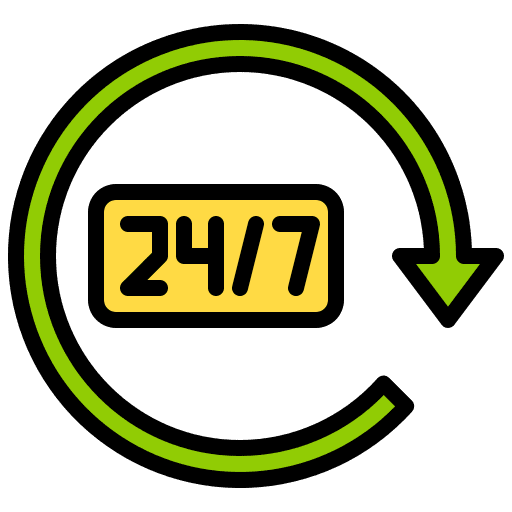 Working hours office circular work icon