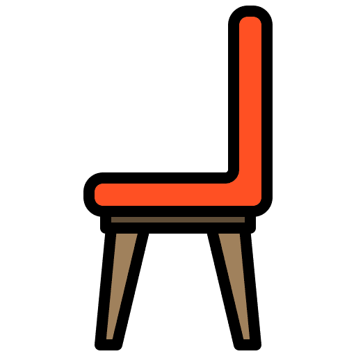Chair comfortable furniture and household stool icon Chair comfortable furniture and household stool icon