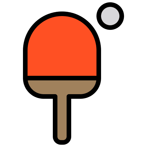Ping pong ball sports and competition equipment icon Ping pong ball sports and competition equipment icon