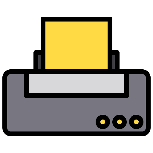Printer electronics office material scanner icon Printer electronics office material scanner icon