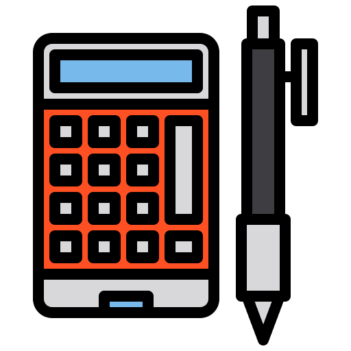 Calculator accounting electronics calculate icon Calculator accounting electronics calculate icon