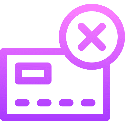 Credit card credit card cancel payment icon