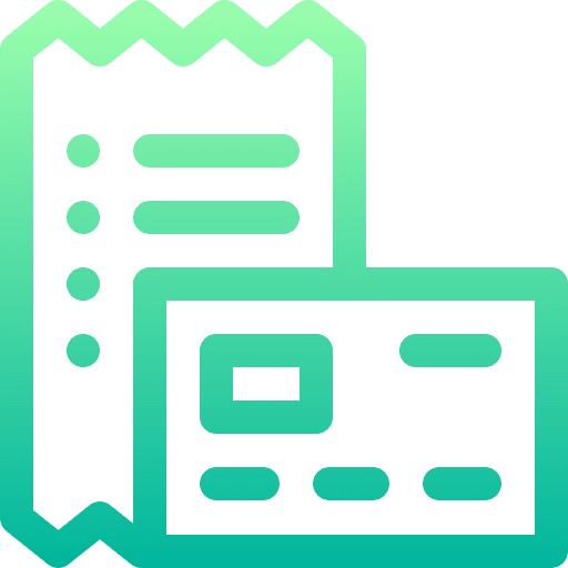 Receipt pay bill receipt icon