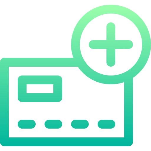 Credit card add payment debit card icon Credit card add payment debit card icon