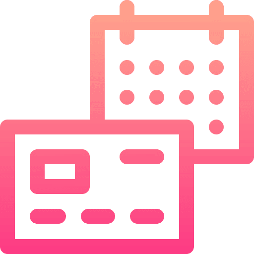 Calendar payment credit card date icon Calendar payment credit card date icon
